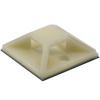 250 Adhesive-Backed Zip Tie Anchors by APTronix. Heavy Duty Professional Grade, UV White Cable Tie Base: 1 x 1 Inch, Screw Hole Anchor Provides Additional Strength. XGA Anchors (M, White)