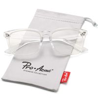 Pro Acme Blue Light Blocking Glasses Women Men Square Clear Lens Glasses (Transparent)