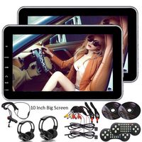 Eincar 10.1 Inch Headrest DVD Player HD 1080P LCD Screen Headrest Monitor Backseat CD/USB Player with HDMI Port and Remote and Cigar Lighter Charger + Free Headphone2