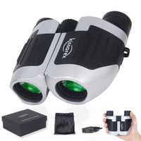 Kissarex 10x25 Compact Travel Binoculars: Mini Pocket Small Size LightweightAdults Best Outdoor Theatre Tactical Hiking Kids Concert Sports Camping Low-Light Night Vision Waterproof Tiny EasyFolding