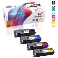 AZ Supplies Compatible Toner Cartridge Replacement for Dell 2150, 331-0719, 331-0716, 331-0717, 331-0718 for use in Dell 2150, 2150CN, 2150CDN, 2155,2155CN,2155CDN (Black,Cyan,Yellow,Magenta, 4-pack).