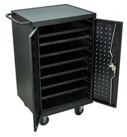 LUXOR LLTM24-B 24 Tablet/Chromebook Charging Cart, Black