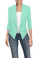 Womens Casual Work Office Open Front Blazer JK1133X Mint 3X