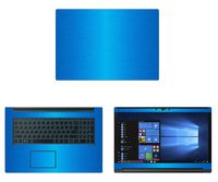 Decalrus - Protective Decal for Lenovo IdeaPad L340 (17" Screen) Laptop LITE Blue Texture Brushed Aluminum Skin case Cover wrap BAlenovoIdeapad17_L340LiteBlue