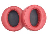 Justfitgear Replacement Protein Leather Ear Pads for Sony MDR-XB950BT XB950B1 Headphone Headset Earphone (Red)