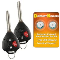 Discount Keyless Remote Control Replacement Uncut Car Key Fob For HYQ12BBY G Chip (2 Pack)