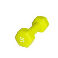 CAP Barbell Neoprene Dumbbell Weights, 5 Pound, Lime, Single