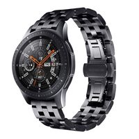 Minfex Compatible with Samsung Galaxy Watch (46mm) Band, 22mm Watch Bands Business Stainless Steel Replacement Strap Metal Bracelet for Galaxy Watch 46mm/Gear S3 Classic/Frontier (Black, 46mm)