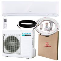 DAIKIN 12,000 BTU 17 SEER Wall-Mounted Ductless Mini-Split A/C Heat Pump System Maxwell 15-ft Installation Kit (230V) 10 Year Limited Warranty (12,000 BTU_208-230V)