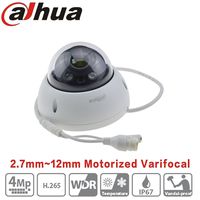 Dahua PoE Dome Camera HDBW4433R-ZS 4MP 2.7Mm~12Mm Varifocal Motorized Zoom IP67 Onvif Ip Camera WDR IK10 Indoor Outdoor Security Surveillance Camera International Version