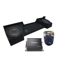 Compatible with 2007-2013 Chevy Silverado Ext Cab Truck Kicker CompVT CVT10 Dual 10" Sub Box Enclosure & CXA600.1 (Renewed)