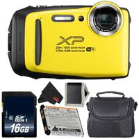 Fujifilm FinePix XP130 Waterproof Digital Camera 2018 Version (Yellow) Bundle with 16GB Memory Card - International Version with 1 Year Seller Warranty