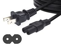 AmazonBasics Replacement Power Cable for PS4 Slim and Xbox One S / X - Pack of 2, 12 Foot Cord, Black