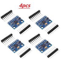 MPU-6050 Module 3-Axis Gyroscope + 3-Axis Accelerometer Module(3V-5V Compatible) Tilt Sensor, I2C for Arduino, Genuino, Raspberry Pi(Pack of 4) (Pack of 4)