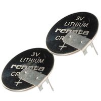 2PC Renata CR2016FH Battery 3V 90mAh Li 2 PC PINS Coin Cell Fast USA Ship