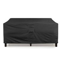 KHOMO GEAR Large-Black GER-1080 Waterproof Heavy Duty Outdoor Lounge Loveseat Sofa Patio Cover, (88'' x 32.5'' x 33")