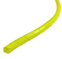 Electriduct 1/4" Spiral Cable Wrap Polyethylene Expandable Abrasion Protector Wire Sleeve - 50 Feet - Yellow