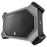 ECOXGEAR EcoSlate Rugged and Waterproof Wireless Bluetooth Speaker (Gray) with Carabiner and Car Adapter and LED Flashlight with 3 Levels / Integrated Siri Voice Control for Iphone IPAd Ipod Touch