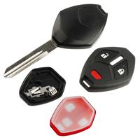 Key Fob Keyless Entry Uncut Remote Shell Case & Pad fits Mitsubishi 2006-2008 Endeavor