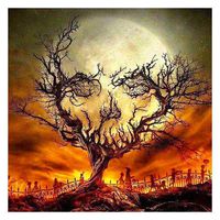 5D Halloween Tree DIY Diamond Embroidery Painting Full Drill Cross Stitch