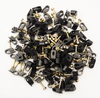 500 Pieces Black Single Screw Flex Clips for RG59 RG6 CO AX SAT CABLE