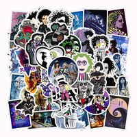 Tim Burton Movies Laptop Stickers - Vinyl Waterproof Decal Water Bottle Skateboard Guitar Travel Phone Case Door Luggage Car Bike Bicycle (50 pcs) Removable Not Repeat