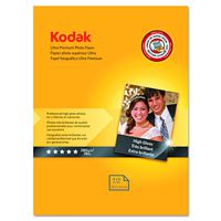 Kodak Ultra Premium Photo Paper for inkjet printers, Gloss Finish, 10.7 mil thickness, 20 sheets, 4" x 6" (8777757)