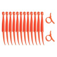 SS SHOVAN Orange Citrus Peeler, Kitchen Tool Safe Plastic Easy Fruit Slicer Cutter Peeler, 12+2 Pack