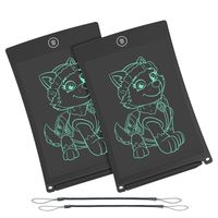 WOBEECO LCD Writing Tablet, 8.5 Inch Electronic Writing &Drawing Board Doodle Board with Lanyard for Kids and Adults at Home,School and Office (Black 2pcs)