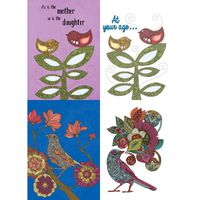 Tree-Free Greetings Vibrantly Beautiful Birds by Valentina Harper All Occasion Card Assortment, 5 x 7 Inches, 8 Cards and Envelopes per Set (GA31631)