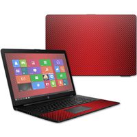 MightySkins Skin Compatible With HP 17t Laptop 17.3" (2017) - Red Carbon Fiber | Protective, Durable, and Unique Vinyl Decal wrap cover | Easy To Apply, Remove, and Change Styles | Made in the USA