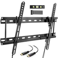 PERLESMITH PSLTK2 Tilting TV Wall Mount Bracket Fits for 16",18",24" Studs, Low Profile Tilt TV Mount for Most 37-70 Inch LED, LCD, OLED, Plasma Flat Screen TVs with VESA up to 600x400mm 132lbs