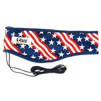 CozyPhones Sleep Headphones & Travel Bag, Lycra Cool Mesh Lining and Ultra Thin Speakers. Perfect for Sleeping, Sports, Air Travel, Meditation and Relaxation - USA Patriot