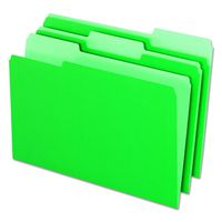 Pendaflex 435013BGR Interior File Folders, 1/3 Cut Top Tab, Legal, Green (Box of 100)