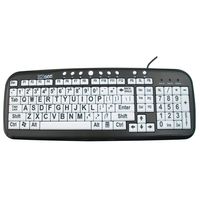 EZ See Large Print Keyboard-White Keys-Black Print