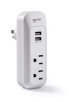Easylife Tech Wall Power Strip Plug with 2 AC Outlet and 2 USB Charging Ports - Split
