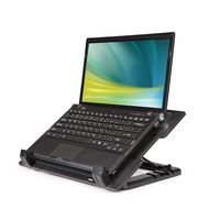 Merkury M-CP310 Laptop Cooling Stand Metal Mesh Surface with Silent Fan (M-Cp310), Black