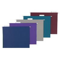 AmazonBasics Hanging Folders, Letter Size, Jewel-Tone Colors(Assorted), 25 Per Box