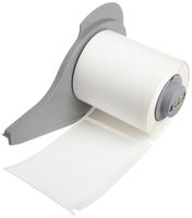 Brady M71-37-351 3" Width x 1.9" Height White Color B-351 Tamper-Resistant Vinyl Labels With Matte Finish For BMP71 Printers (100 Per Roll)