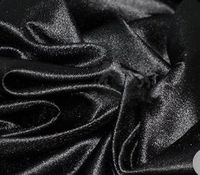Satin L'Amour Solid Fabric 60" Wide Sold by The Yard (Black)