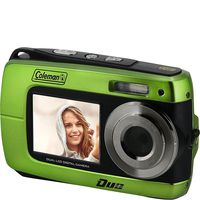 Coleman Duo2 18.0 MP HD Underwater Digital & Video Camera (Waterproof to 10 ft.) with Dual LCD Screens, 2.7", Purple (2V8WP-P)