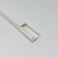 Cable Raceway, Channel with cover and self adhesive 0.6X0.4 inch, 6.6 feet each, 24 sticks and 160 feet total length - White