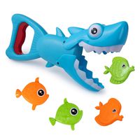 Hoovy Bath Toys Fun Baby Bathtub Toy Shark Bath Toy for Toddlers Boys & Girls Shark Grabber with 4 Toy Fish Included (Shark Grabber)
