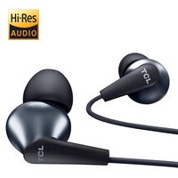 TCL Elit300 in-Ear Earbuds Hi-Res Wired Dual Driver Headphones with Piezo Drivers and Built-in Mic - Midnight Blue