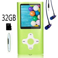 MP3 Player / MP4 Player, Hotechs MP3 Music Player with 32GB Memory SD Card Slim Classic Digital LCD 1.82'' Screen Mini USB Port with FM Radio, Voice Record