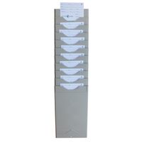 Pyramid Expanding Time Card Rack, 10-Pocket, Putty (400-10)