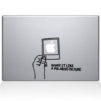 The Decal Guru Shake it Like a Polaroid Picture MacBook Decal Vinyl Sticker - 15" MacBook Pro (2016 & Newer) - Black (1170-MAC-15X-BLA)