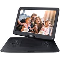 NAVISKAUTO 17.9" Portable DVD Player HD DVD Player Large Swivel 15.6" Screen Support 7 Hours 128GB USB SD Sync Screen AV Out & in Stereo Sound Region Free