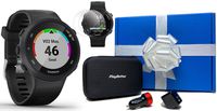 Garmin Forerunner 45 (Black) Beat Yesterday Gift Box Bundle | +HD Screen Protectors (x4), USB Car/Wall Adapters & Case | 2019, Smaller-Sized, Garmin Coach