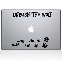 The Decal Guru Unleash The Werewolf MacBook Decal Vinyl Sticker - 15" MacBook Pro (2015 & Older) - Black (1243-MAC-15P-BLA)